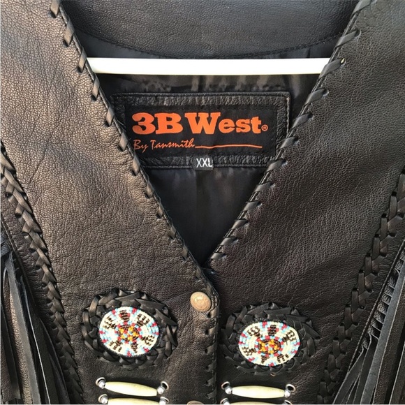Like New! Fringed leather vest! - Picture 7 of 16